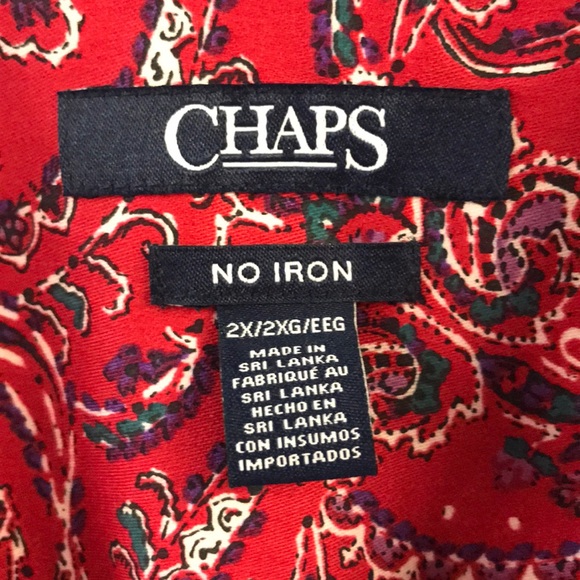 SALE Chaps Women Plus 2X No Iron Shirts NWT - Picture 3 of 7